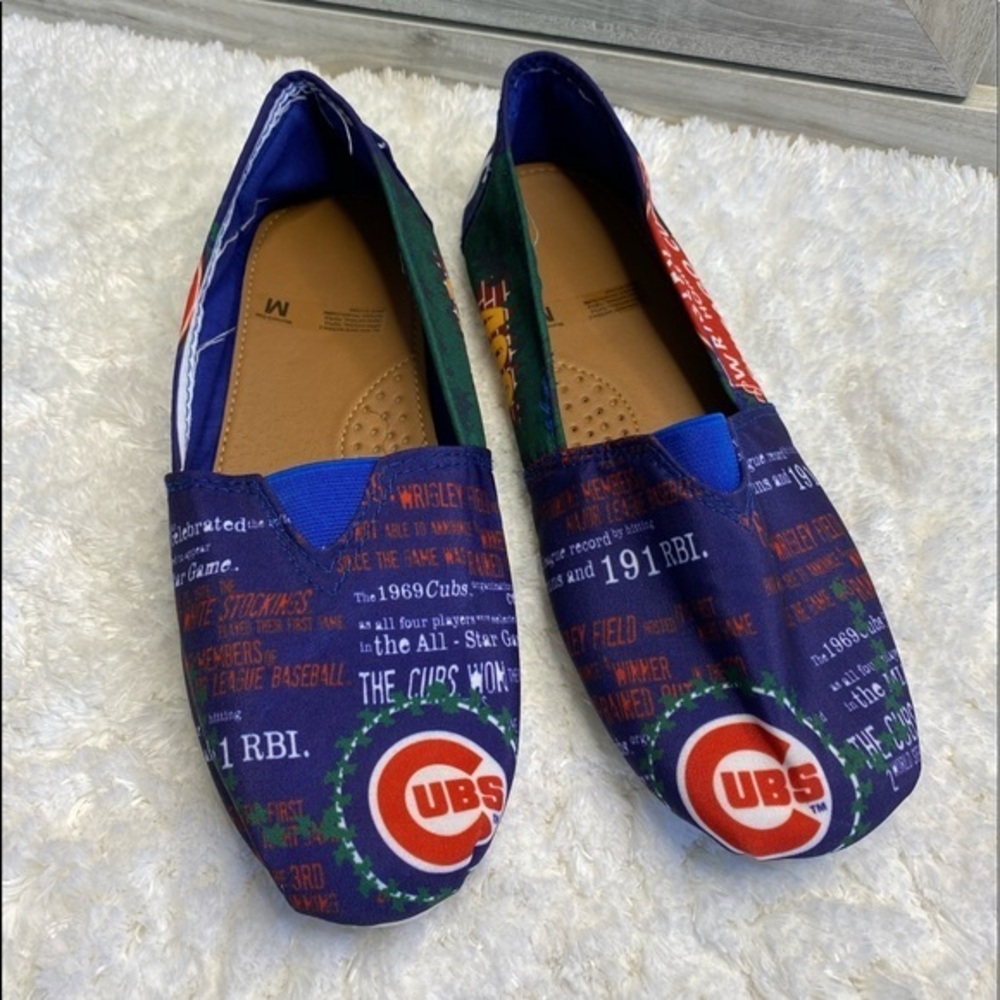 Team Beans Chicago Cubs Slip On Espadrilles M 7-8